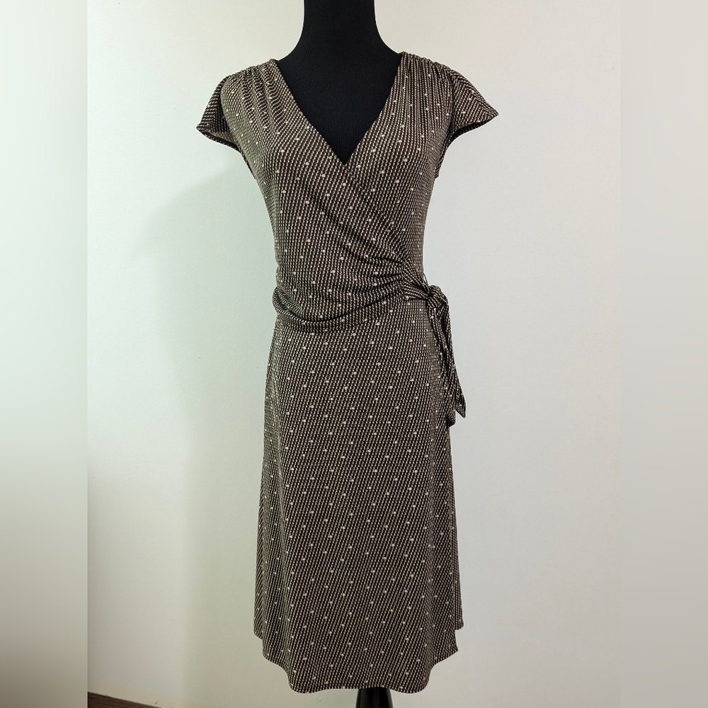 NWT Ann Klein Mock Wrap Dress